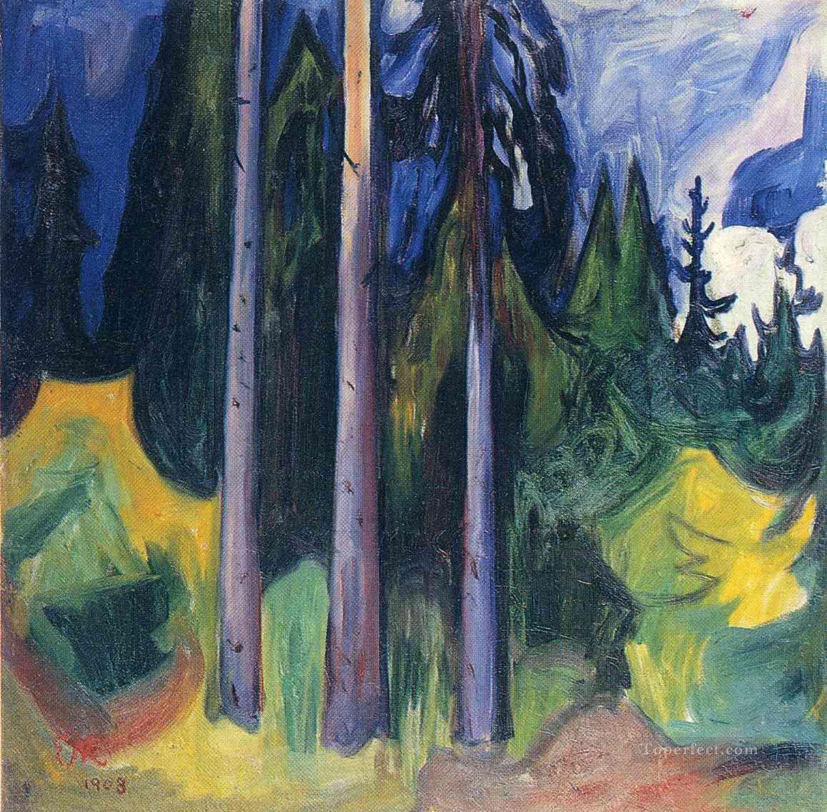bosque 1903 Edvard Munch Pintura al óleo